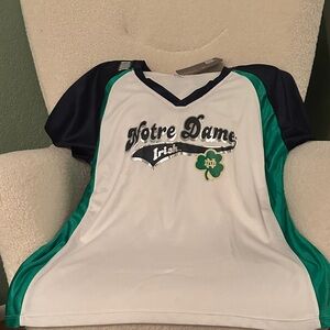 Notre Dame Women's Jersey - White, Green, and Navy